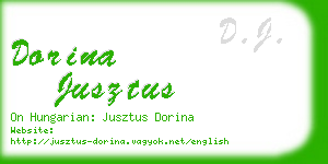 dorina jusztus business card